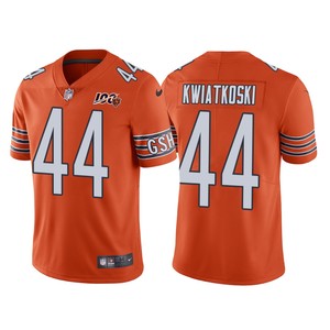 Men Chicago Bears 100th Anniversary Nick Kwiatkoski Orange Vapor Limited Jersey