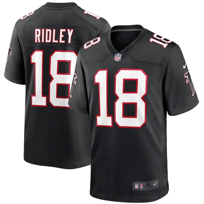 Mens Atlanta Falcons Calvin Ridley Nike Black Throwback Game Jersey