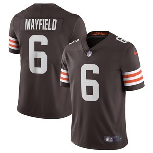 Mens Cleveland Browns Baker Mayfield Nike Brown Vapor Limited Player Jersey