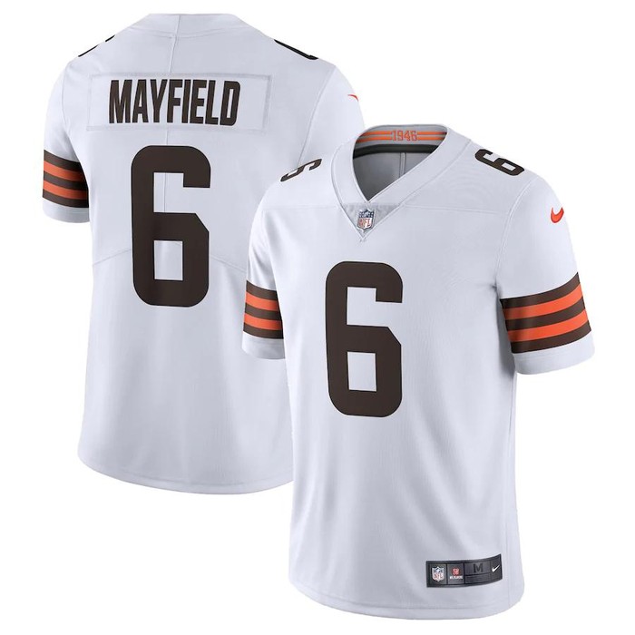 Mens Cleveland Browns Baker Mayfield Nike White Vapor Limited Jersey