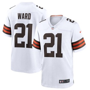 Mens Cleveland Browns Denzel Ward Nike White Game Jersey