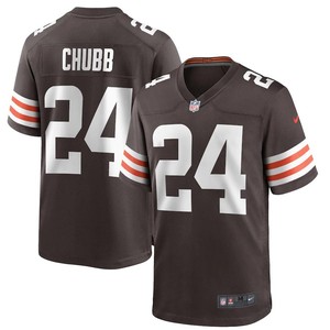 Mens Cleveland Browns Nick Chubb Nike Brown Game Player Jersey