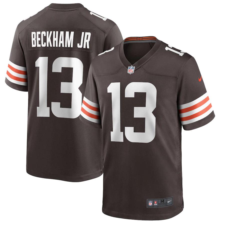 Mens Cleveland Browns Odell Beckham Jr. Nike Brown Game Jersey - Cocomos