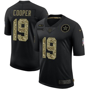 Mens Dallas Cowboys #19 Amari Cooper 2020 Black Camo Salute To Service Limited Stitched Nfl Jersey