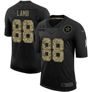 Mens Dallas Cowboys #88 Ceedee Lamb 2020 Black Camo Salute To Service Limited Stitched Nfl Jersey