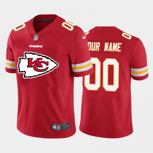 Mens Kansas City Chiefs Active Player Custom Red Team Big Logo Limited Stitched Jersey