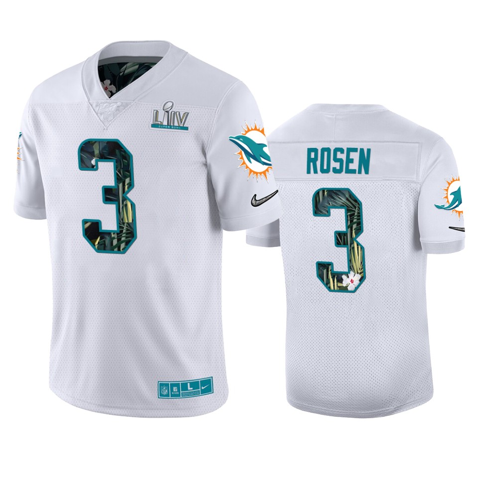 Mens Miami Dolphins Josh Rosen Nike White Super Bowl Liv Jersey - Cocomos