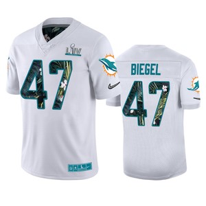 Mens Miami Dolphins Vince Biegel Nike White Super Bowl Liv Jersey - Cocomos