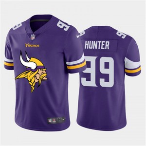 Mens Minnesota Vikings #99 Danielle Hunter Purple 2020 Team Big Logo Limited Stitched Jersey