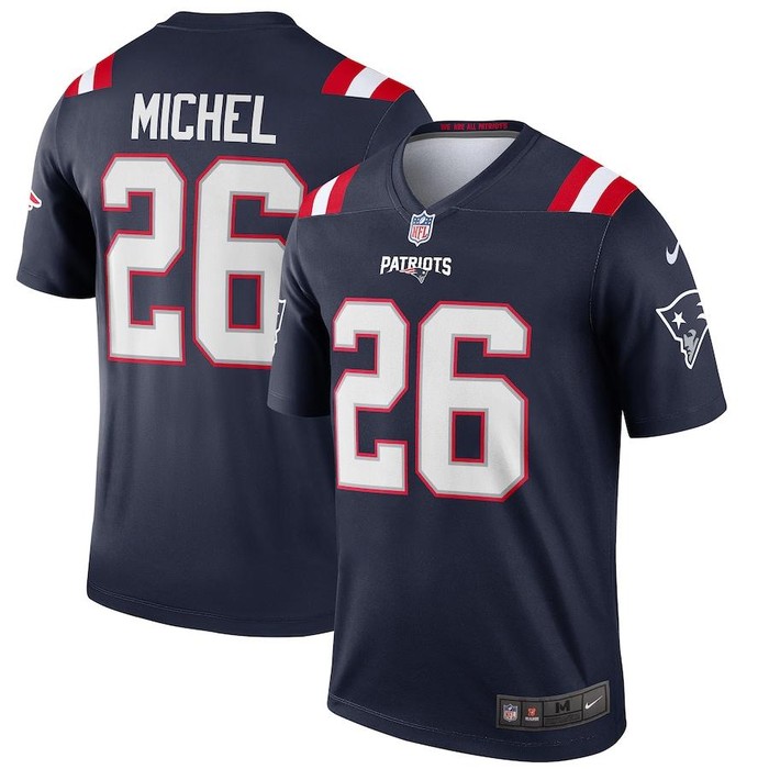 Mens New England Patriots Sony Michel Nike Navy Legend Jersey