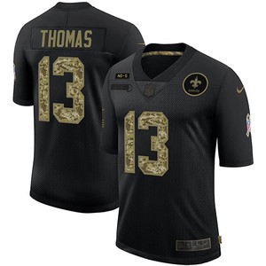 Mens New Orleans Saints #13 Michael Thomas 2020 Black Camo Salute To Service Limited Stitched Nfl Jersey