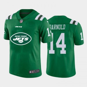 Mens New York Jets #mens New York Jets #14 Sam Darnold Green Team Big Logo Limited Stitched Jersey