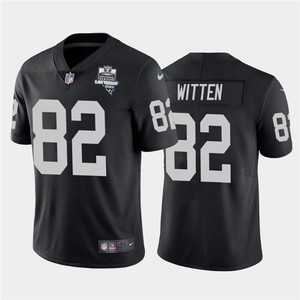 Mens Oakland Raiders Black #82 Jason Witten 2020 Inaugural Season Vapor Limited Stitched Nfl Jersey