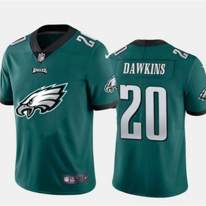 Mens Philadelphia Eagles #20 Brian Dawkins Green 2020 Team Big Logo Limited Stitched Jersey