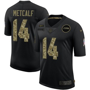 Mens Seattle Seahawks #14 D.k. Metcalf 2020 Black Camo Salute To Service Limited Stitched Nfl Jersey