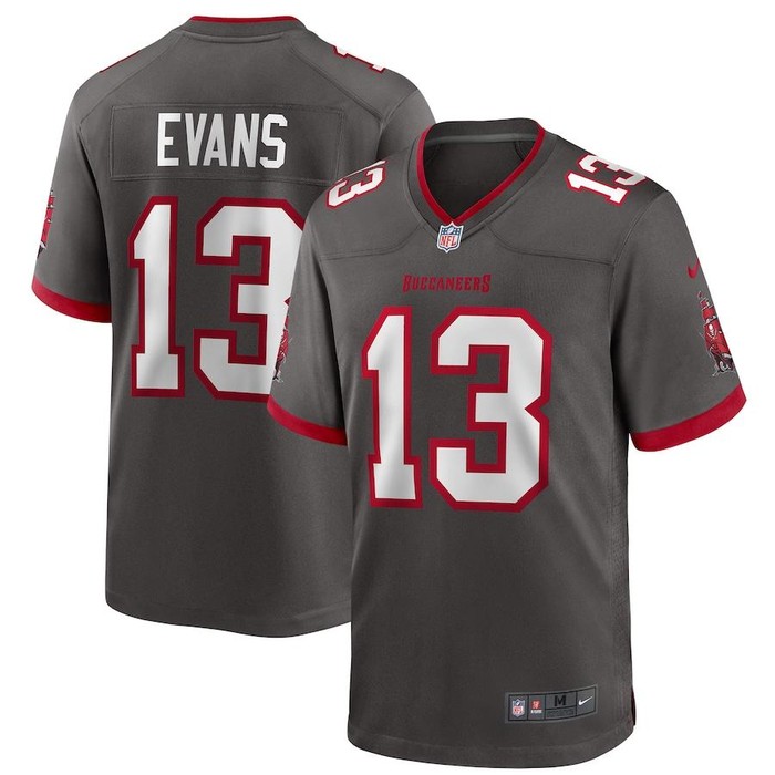 Mens Tampa Bay Buccaneers Mike Evans Nike Pewter Alternate Game Jersey