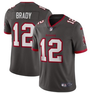 Mens Tampa Bay Buccaneers Tom Brady Nike Pewter Alternate Vapor Limited Jersey