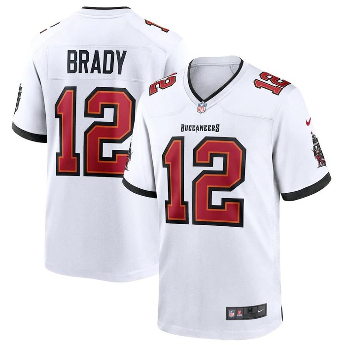 Mens Tampa Bay Buccaneers Tom Brady Nike White Game Jersey