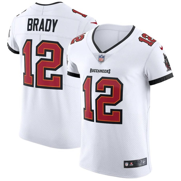 Mens Tampa Bay Buccaneers Tom Brady Nike White Vapor Elite Jersey - Cocomos