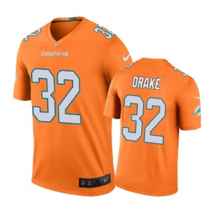 Miami Dolphins #32 Kenyan Drake Nike Color Rush Orange Jersey