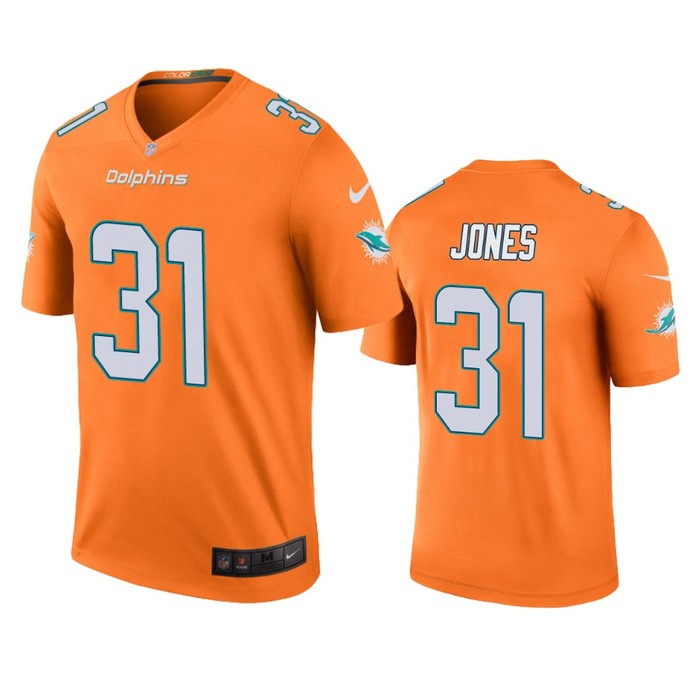 Miami Dolphins Byron Jones Orange Color Rush Legend Jersey