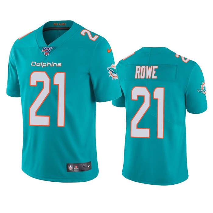 Miami Dolphins Eric Rowe Aqua 100th Season Vapor Limited Jersey