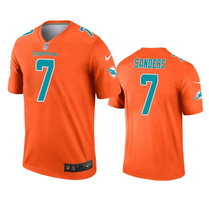 Miami Dolphins Jason Sanders Orange Inverted Legend Jersey