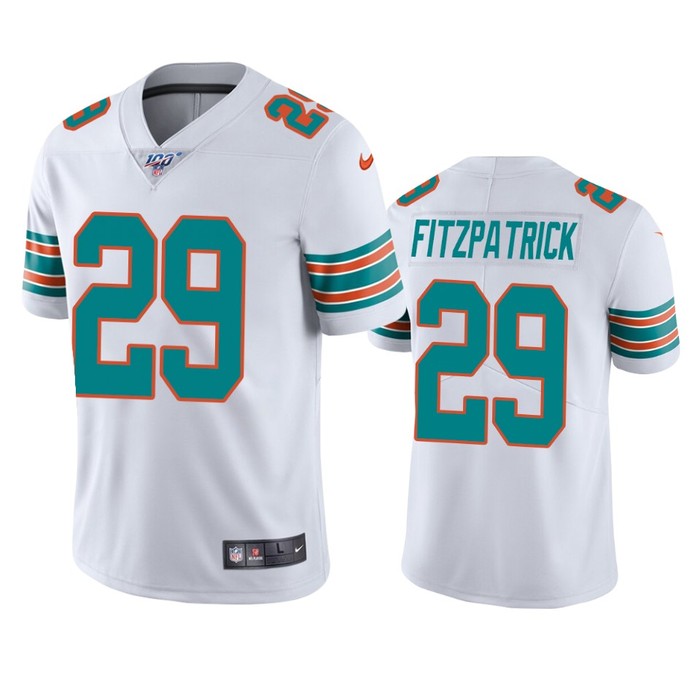 Miami Dolphins Minkah Fitzpatrick White 100th Season Vapor Limited Jersey