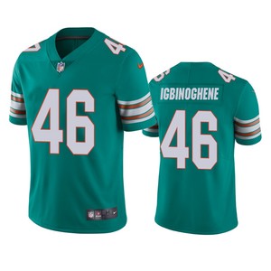 Miami Dolphins Noah Igbinoghene Aqua 2020 Nfl Draft Alternate Vapor Limited Jersey