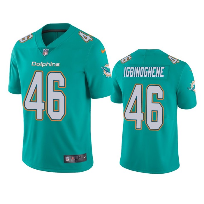 Miami Dolphins Noah Igbinoghene Aqua 2020 Nfl Draft Vapor Limited Jersey