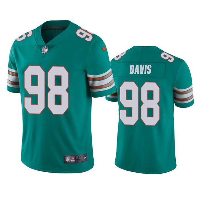 Miami Dolphins Raekwon Davis Aqua 2020 Nfl Draft Alternate Vapor Limited Jersey