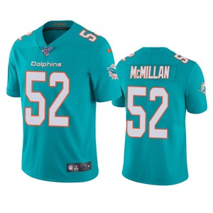 Miami Dolphins Raekwon Mcmillan Aqua 100th Season Vapor Limited Jersey