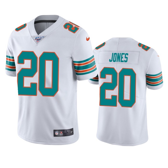 Miami Dolphins Reshad Jones White 100th Season Vapor Limited Jersey