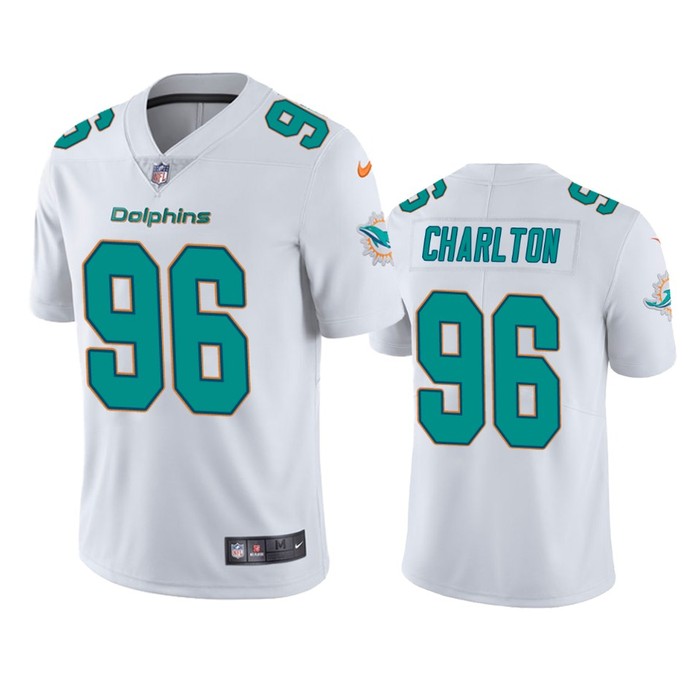 Miami Dolphins Taco Charlton White Vapor Untouchable Limited Jersey