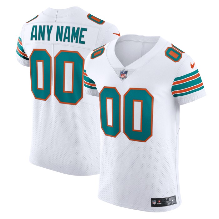 Miami Dolphins Vapor Elite Custom Jersey - White Custom Jerseys Nfl