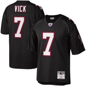 Michael Vick Atlanta Falcons Mitchell & Ness 2002 Authentic Throwback Retired Player Jersey - Black Nfl