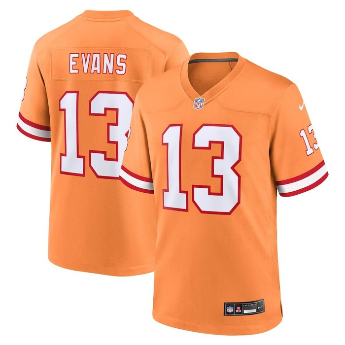 Mike Evans Tampa Bay Buccaneers Nike Throwback Game Jersey - Orange - Cocomos