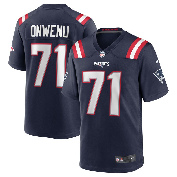 Mike Onwenu New England Patriots Team Game Jersey - Navy Nfl