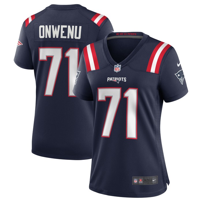 Mike Onwenu New England Patriots Womens Team Game Jersey - Navy Nfl