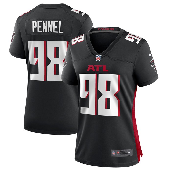 Mike Pennel Atlanta Falcons Womens Game Jersey - Black Nfl