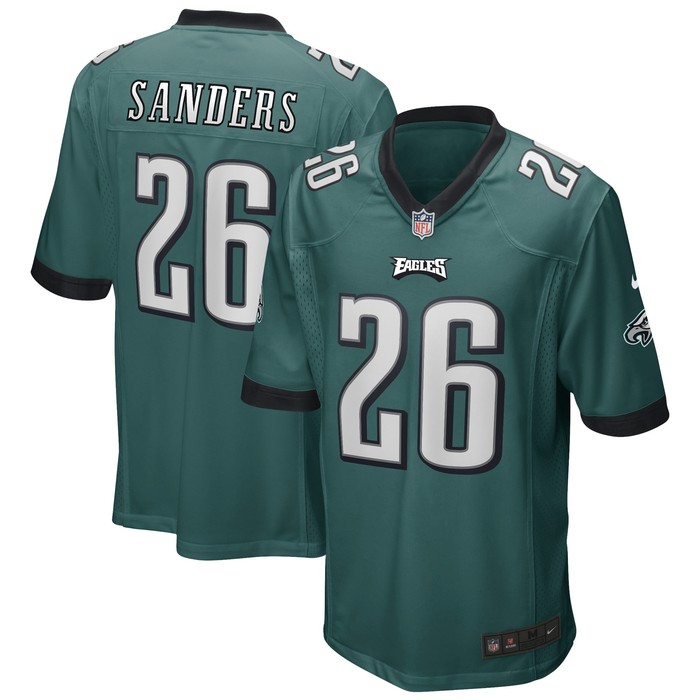 Miles Sanders Philadelphia Eagles Game Player Jersey Midnight Green Nfl