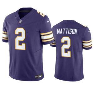 Minnesota Vikings #2 Alexander Mattison Purple 2023 Fuse Vapor Untouchable Jersey - Cocomos