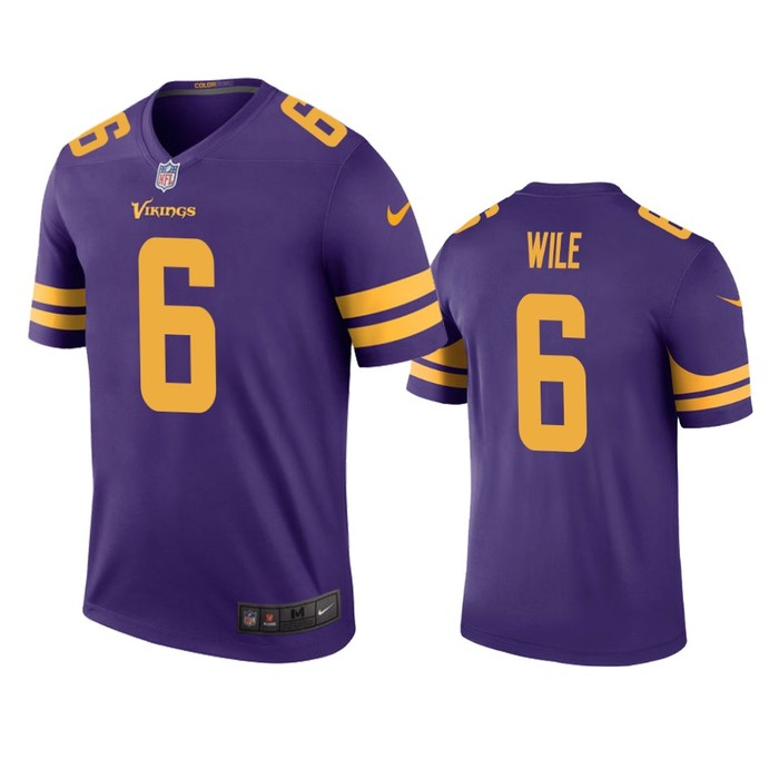 Minnesota Vikings #6 Matt Wile Purple Color Rush Legend Jersey - Men