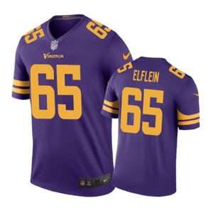 Minnesota Vikings #65 Pat Elflein Nike Color Rush Purple Jersey