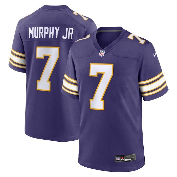 Minnesota Vikings #7 Byron Murphy Jr Classic Player Game Jersey - Purple - Cocomos