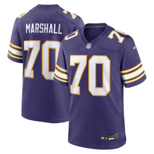 Minnesota Vikings #70 Jim Marshall Classic Retired Player Jersey - Purple - Cocomos