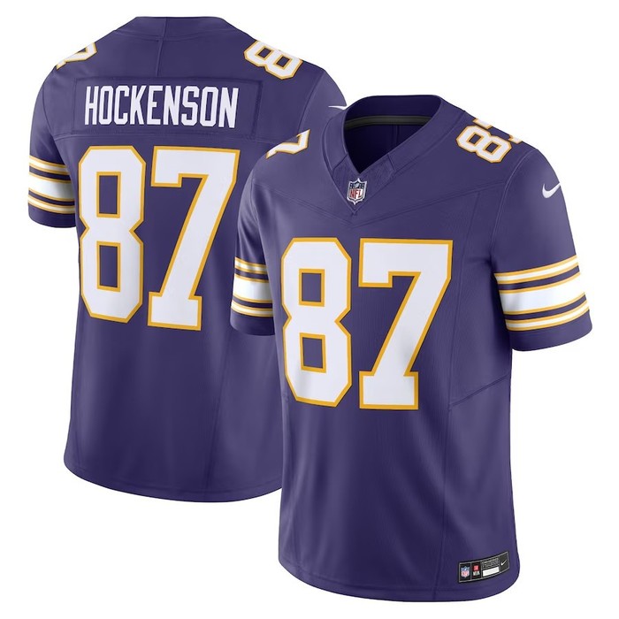 Minnesota Vikings #87 Tj Hockenson Classic Vapor Fuse Limited Jersey - Purple - Cocomos