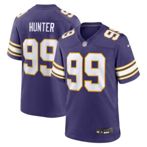 Minnesota Vikings #99 Danielle Hunter Classic Player Game Jersey - Purple - Cocomos