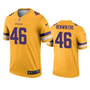 Minnesota Vikings Bene Benwikere Gold Inverted Legend Jersey