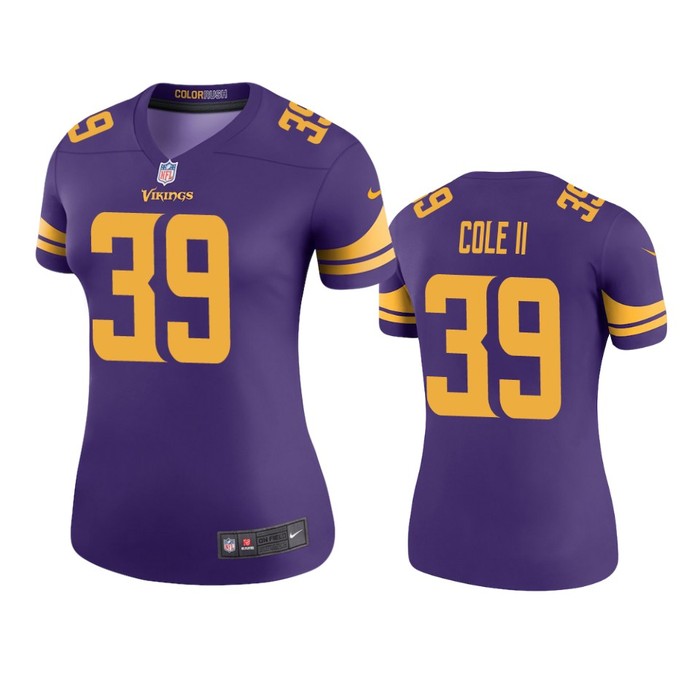 Minnesota Vikings Brian Cole Ii Purple Color Rush Legend Jersey